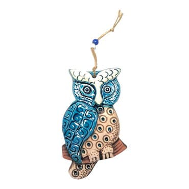 Owl Themed Nautical Ceramics Second Size Wall Hanging - 5
