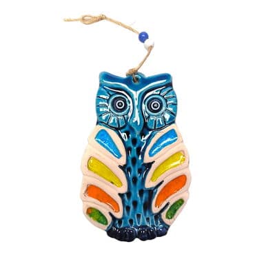 Owl Themed Nautical Ceramics Second Size Wall Hanging - 6