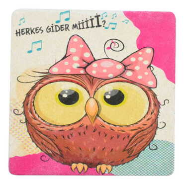 Owl Themed Bathroom Stone Drain Cover 100x100 mm - 6