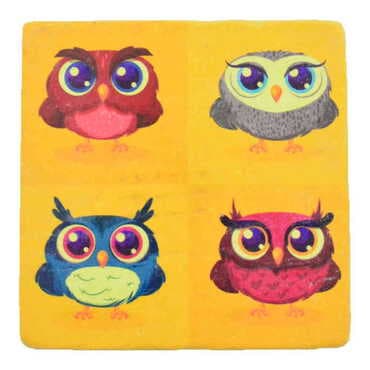 Toptan Baykuş Temalı Taş Gider Kapağı 100x100 mm