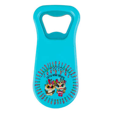 Baykuş Temalı Uv Baskılı Açacak Magnet 95x43 mm - Myros