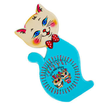 Baykuş Temalı Uv Baskılı Kedi Şekilli Magnet 43x87 mm - 2
