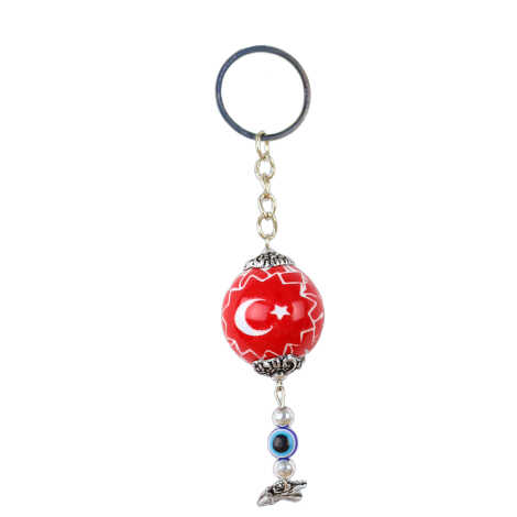 Toptan Bayrak Temalı Çini Anahtarlık - 1