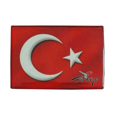 Myros - Bayrak Temalı Myros Dikdörtgen Magnet 80x55 mm