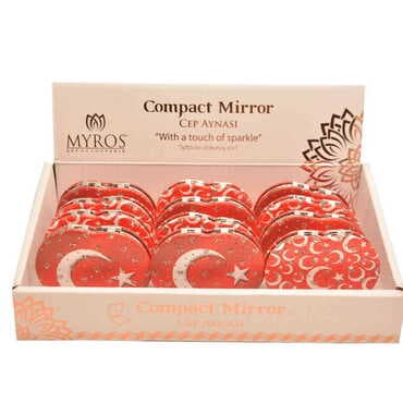 Turkey Themed Custom Printed Heart Shape Compact Mirror - 2