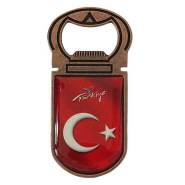 Toptan Bayrak Temalı Myros Metal Açacak Magnet 40x95 mm - Myros
