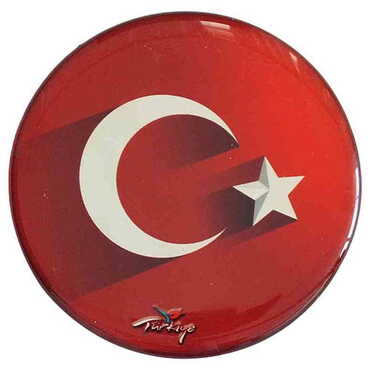 Myros - Bayrak Temalı Myros Yuvarlak Magnet 67 mm