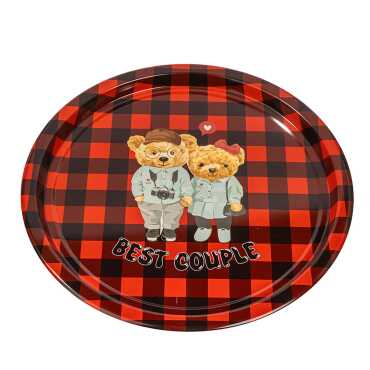 Bear Themed Round Metal Tray 28 cm - 2