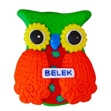 Belek Temalı Baykuş Fimo Magnet - 3