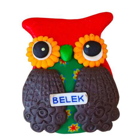 Belek Temalı Baykuş Fimo Magnet - 4