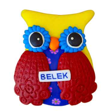 Belek Temalı Baykuş Fimo Magnet - 5