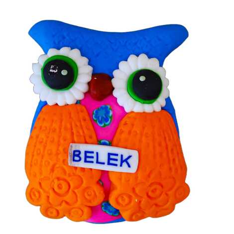 Belek Temalı Baykuş Fimo Magnet - 6