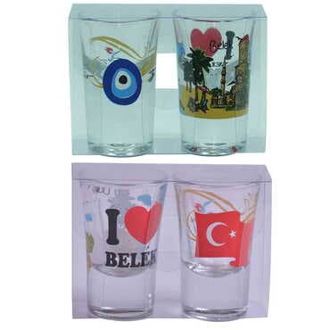 Belek Themed Shot Glass Set of 2 Pcs - 2
