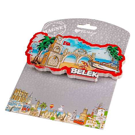 Belek Temalı Kartonetli Uv Polyester Magnet - 19