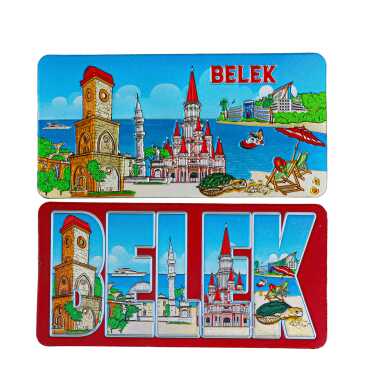 Belek Temalı Metalize Magnet 50*100 Mm - 2