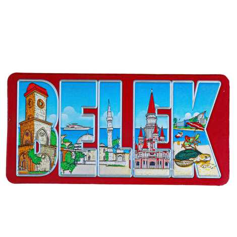 Belek Temalı Metalize Magnet 50*100 Mm - 4