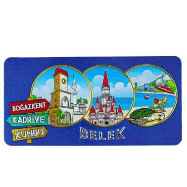 Belek Themed Metallic Refrigerator Magnet 50x100 mm - 8