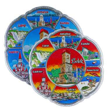 Belek Themed Metallic Refrigerator Magnet 70mm - 2