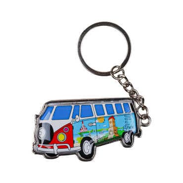 Belek Themed Minibus Shaped Metal Keychain
