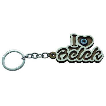 Belek Themed Wooden Custom Printed Wooden Keyring - 7
