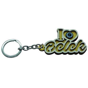 Belek Themed Wooden Custom Printed Wooden Keyring - 8