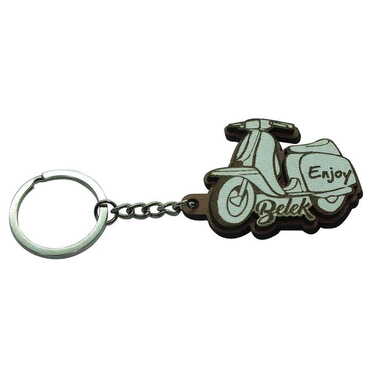 Belek Themed Wooden Custom Printed Wooden Keyring - 9
