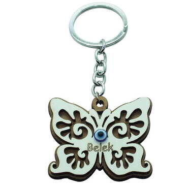 Belek Themed Wooden Custom Printed Wooden Keyring - 13