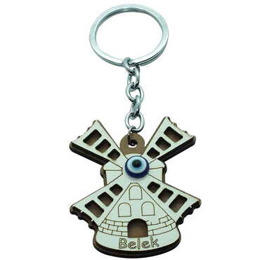 Belek Themed Wooden Custom Printed Wooden Keyring - 14
