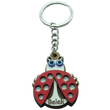 Belek Themed Wooden Custom Printed Wooden Keyring - 16