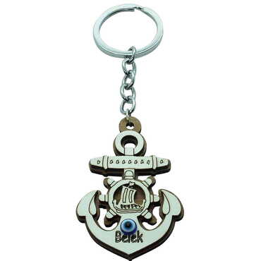 Belek Themed Wooden Custom Printed Wooden Keyring - 17