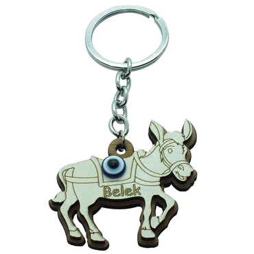 Belek Themed Wooden Custom Printed Wooden Keyring - 28