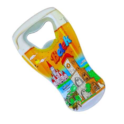 Belek Temalı Myros Bira Bardağı Açacak Magnet 52x97 mm - 2
