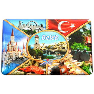 Toptan Belek Temalı Myros Dikdörtgen Magnet 80x55 mm - Thumbnail