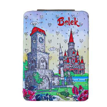 Belek Themed Myros Rectangle PU Mirror