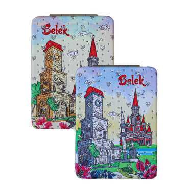 Belek Themed Myros Rectangle PU Mirror - 2