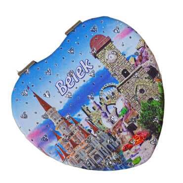 Belek Themed Myros Heart PU Mirror - 6