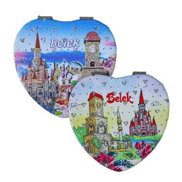 Belek Themed Myros Heart PU Mirror - 2