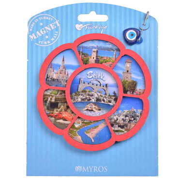 Belek Themed Wooden Backing Carded Serie C Fridge Magnet - 6