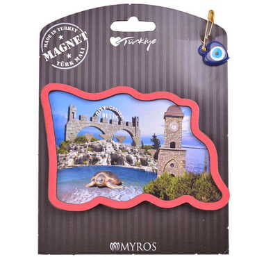 Belek Themed Wooden Backing Carded Serie C Fridge Magnet - 10