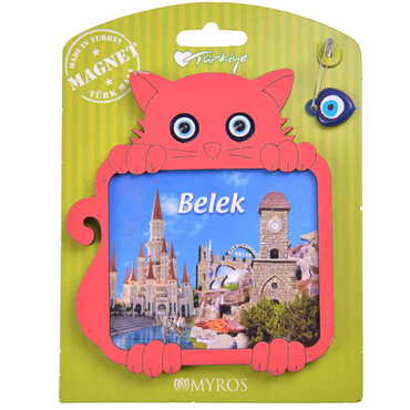 Belek Themed Wooden Backing Carded Serie C Fridge Magnet - 12