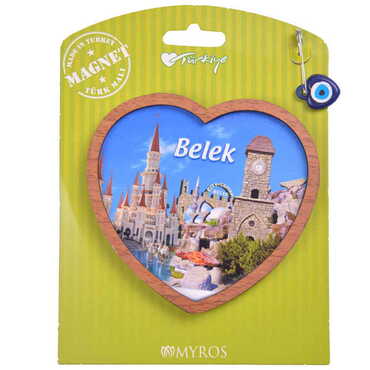 Belek Themed Wooden Backing Carded Serie C Fridge Magnet - 14