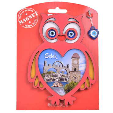 Belek Themed Wooden Backing Carded Serie C Fridge Magnet - 17