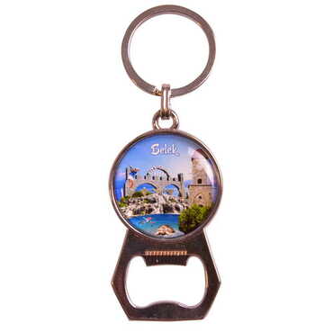 Belek Themed Metal Keychain With Opener 35x120 mm - 6
