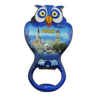 Toptan Belek Temalı Myros Metal Baykuş Açacak Magnet 88x47 mm - 4