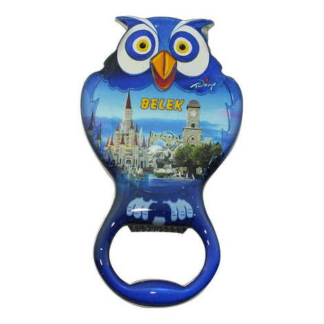Toptan Belek Temalı Myros Metal Baykuş Açacak Magnet 88x47 mm - 4