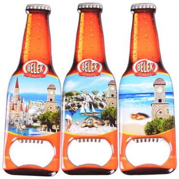Belek Themed Beer Bottle Shaped Metal Magnetic Bottle Opener 130x39 mm - 3