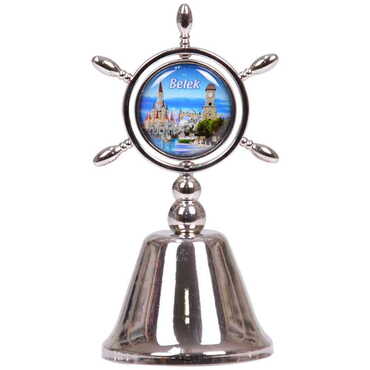 Belek Themed Collectible Souvenir Double Face Metal Spinner Rudder Bell 44x92 mm - 5
