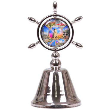 Belek Themed Collectible Souvenir Double Face Metal Spinner Rudder Bell 44x92 mm - 7