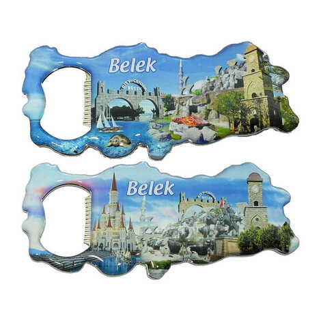 Toptan Belek Temalı Myros Metal Harita Açacak Magnet 100x45 mm - 2