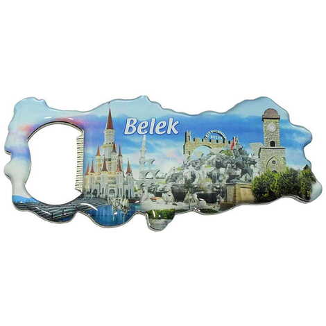 Toptan Belek Temalı Myros Metal Harita Açacak Magnet 100x45 mm - 4